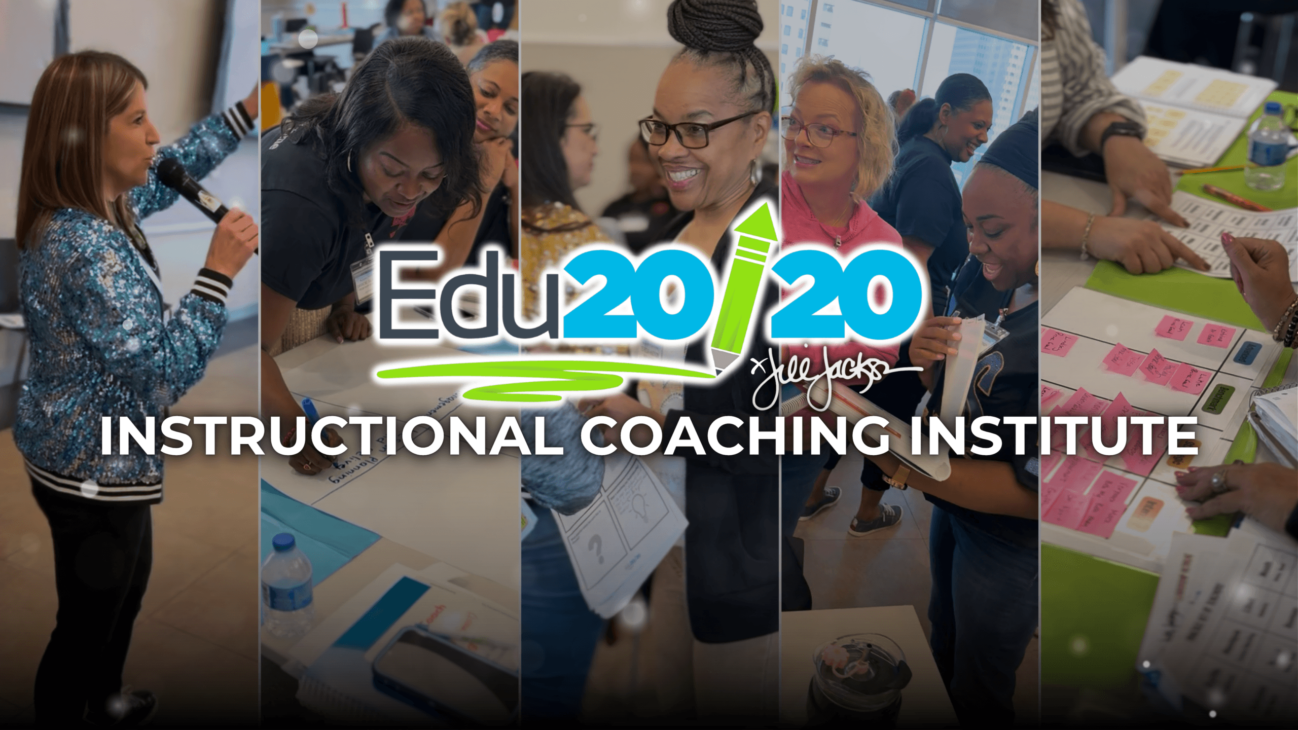 Edu20/20 Instructional Coaching Institute featuring educators participating in collaborative coaching and professional learning activities.